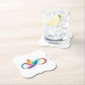 Rainbow Hummingbird mit dem Symbol Unendlichkeit Untersetzer (Vor Ort)