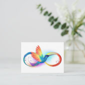 Rainbow Hummingbird mit dem Symbol Unendlichkeit Visitenkarte (Stehend Vorderseite)