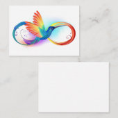 Rainbow Hummingbird mit dem Symbol Unendlichkeit Visitenkarte (Vorne/Hinten)