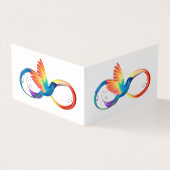 Rainbow Hummingbird mit dem Symbol Unendlichkeit Visitenkarten (Vorderseite)