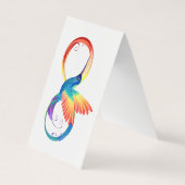 Rainbow Hummingbird mit dem Symbol Unendlichkeit Visitenkarten (Vorderseite)