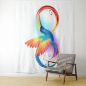 Rainbow Hummingbird mit dem Symbol Unendlichkeit Wandteppich (Beispiel)