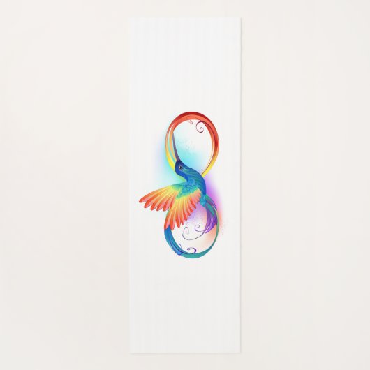 Rainbow Hummingbird mit dem Symbol Unendlichkeit Yogamatte (Rückseite)