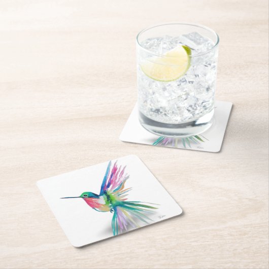 Rainbow Hummingbird Paper Untersetzer (Vor Ort)