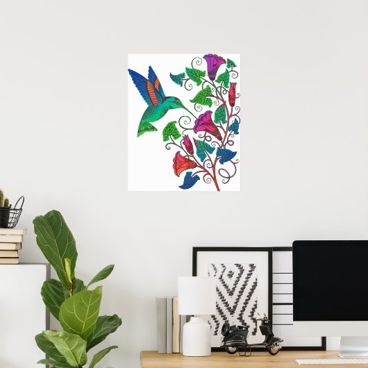 Rainbow Hummingbird Poster (Heimbüro)