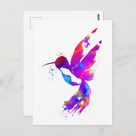 Rainbow Hummingbird Postkarte (Vorne/Hinten)