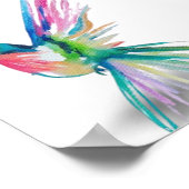 Rainbow Hummingbird Premium Leinwand Poster (12x18 (Ecke)