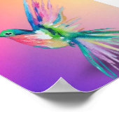 Rainbow Hummingbird Premium Leinwand Poster (12x18 (Ecke)