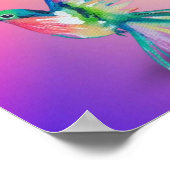 Rainbow Hummingbird Premium Leinwand Poster (8x10) (Ecke)