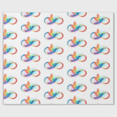 Rainbow Hummingbird with Infinity symbol Geschenkpapier (Flach)
