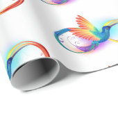 Rainbow Hummingbird with Infinity symbol Geschenkpapier (Rolleneckpunkt)
