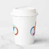 Rainbow Hummingbird with Infinity symbol Pappbecher (Links)