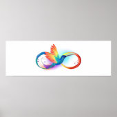 Rainbow Hummingbird with Infinity symbol Poster (Vorne)