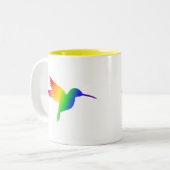 Rainbow Hummingbird Zweifarbige Tasse (Vorderseite Links)