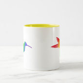 Rainbow Hummingbird Zweifarbige Tasse (Mittel)