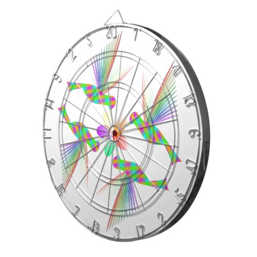Rainbow Hummingbirds Küsst eine Blume Dartscheibe (Vorderseite rechts)