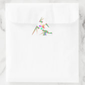 Rainbow Hummingbirds Küsst eine Blume Dreieckiger Aufkleber (Tasche)