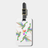 Rainbow Hummingbirds Küsst eine Blume Gepäckanhänger (Vorderseite vertikal)
