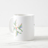 Rainbow Hummingbirds Küsst eine Blume Kaffeetasse (Vorderseite Links)