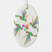 Rainbow Hummingbirds Küsst eine Blume Keramik Ornament (Rechts)