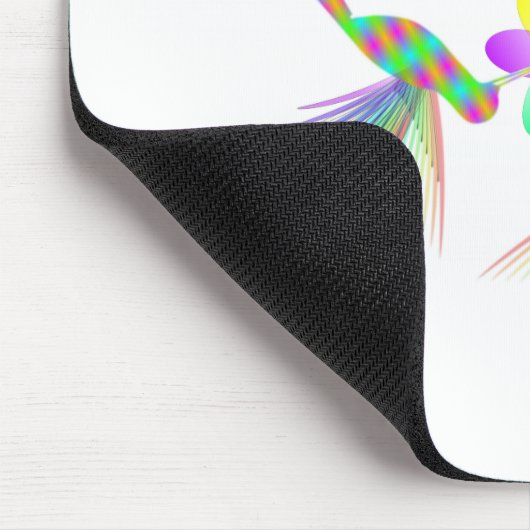 Rainbow Hummingbirds Küsst eine Blume Mousepad (Ecke)