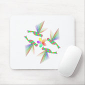 Rainbow Hummingbirds Küsst eine Blume Mousepad (Mit Mouse)