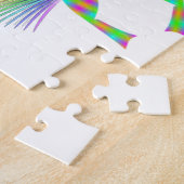 Rainbow Hummingbirds Küsst eine Blume Puzzle (Seite)