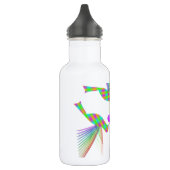 Rainbow Hummingbirds Küsst eine Blume Trinkflasche (Links)