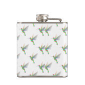 Rainbow Hummingbirds Pattern Flachmann (Rückseite)