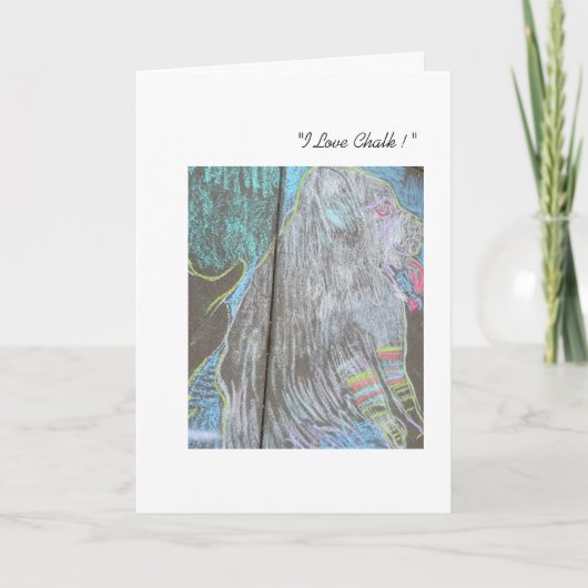 Rainbow Hund Chalk Party Card Karte (Vorderseite)