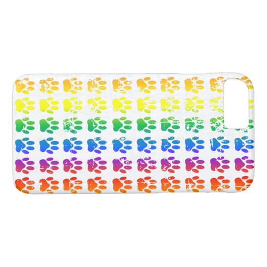 Rainbow Hund Pawprint Case-Mate iPhone Hülle (Rückseite (Horizontal))