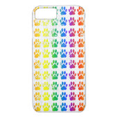 Rainbow Hund Pawprint Case-Mate iPhone Hülle (Rückseite)