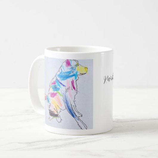 Rainbow Hund Tasse (Vorderseite Links)