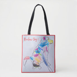 Rainbow Hund Tote Tasche