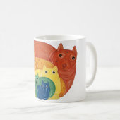 Rainbow Hunde Kaffeetasse (VorderseiteRechts)