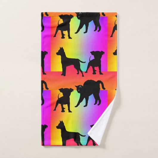Rainbow Hunde und Katzen Poly Cotton Bath Handtuch Badhandtuch Set (Handtuch)