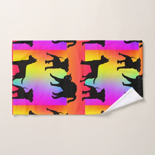 Rainbow Hunde und Katzen Poly Cotton Bath Handtuch Badhandtuch Set (Handtuch)