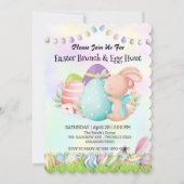Rainbow Hunny Junting egg Happy Osterday Party Einladung (Vorderseite)
