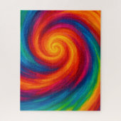 Rainbow Hurricane Swirl Puzzle (Vertikal)