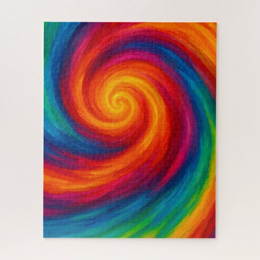 Rainbow Hurricane Swirl Puzzle (Vertikal)