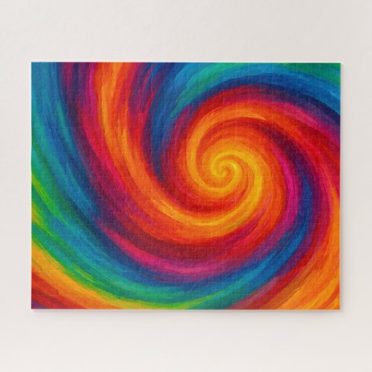 Rainbow Hurricane Swirl Puzzle (Horizontal)