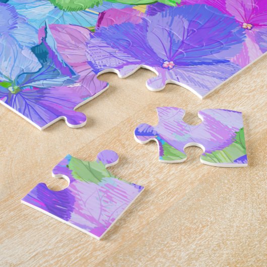 Rainbow Hydrangea Blume Jigsaw Puzzle (Seite)