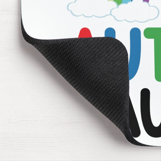 Rainbow I bin ein stolzer Autismus Tante Autismus Mousepad (Ecke)