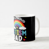 Rainbow I bin ein stolzer Autismus Vater Autismus Kaffeetasse (VorderseiteRechts)