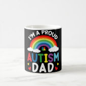 Rainbow I bin ein stolzer Autismus Vater Autismus Kaffeetasse (Mittel)