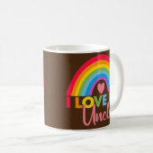 Rainbow I Liebe My Oncles Stolz Liebe Ihr Stolz Kaffeetasse (VorderseiteRechts)