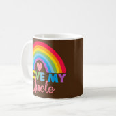 Rainbow I Liebe My Oncles Stolz Liebe Ihr Stolz Kaffeetasse (Vorderseite Links)
