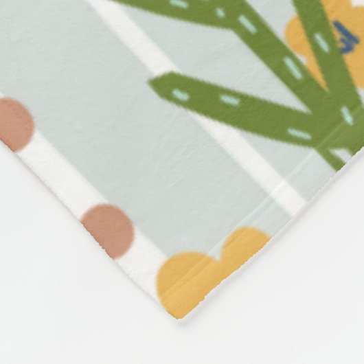 Rainbow I Liebe You GiGi Blue mit Blume Fleecedecke (Ecke)