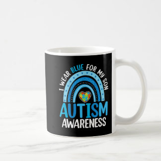 Rainbow I Wear Blue For My Son Autism Awareness T- Kaffeetasse