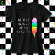 Rainbow Ice Cream LGBT Liebe Diversity Prix Black
